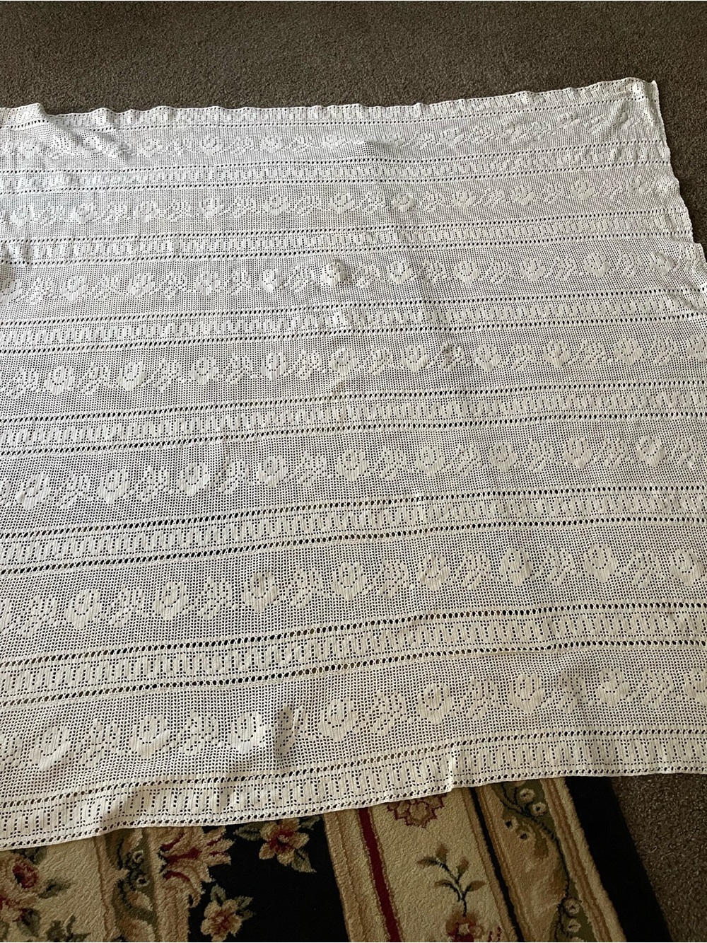 Vintage crochet table cloth